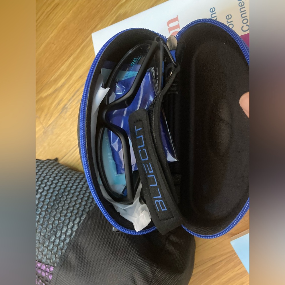 Bluecut Black Glasses with Case sports glasses volleyball pickleball golf